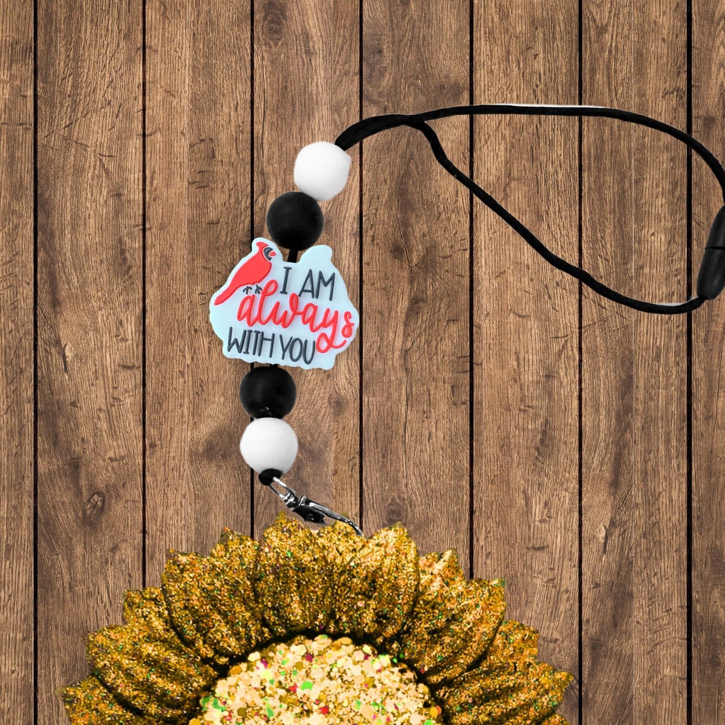 I Am Always with You Red Cardinal 12pk 3cm Silicone Focal Bead in Memory Bird Nature Charm for Beadable Pens Freshie Hangers Keychains DIY