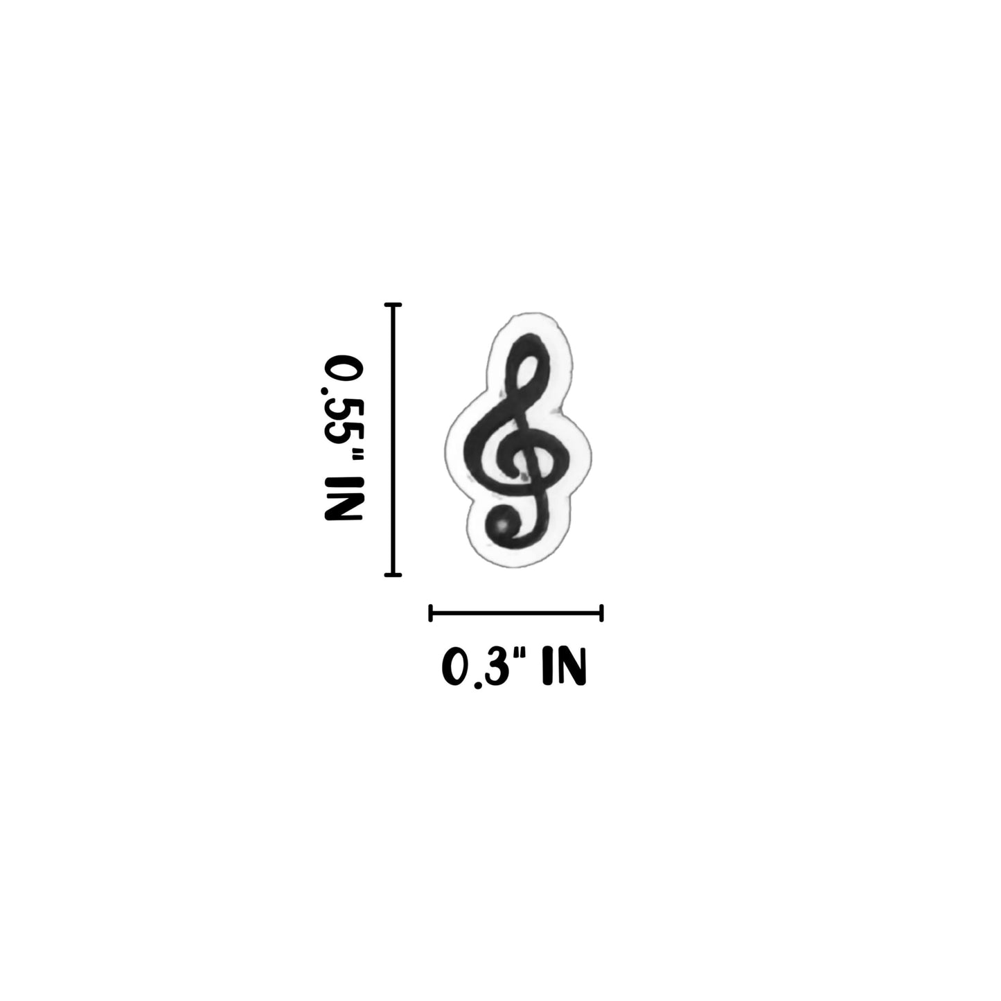 Music Notes Staff Symbol Silicone Focal Beads 12pk 0.55” for Teachers Students Musicians Piano Violin for Beadable Pens Keychains Freshies