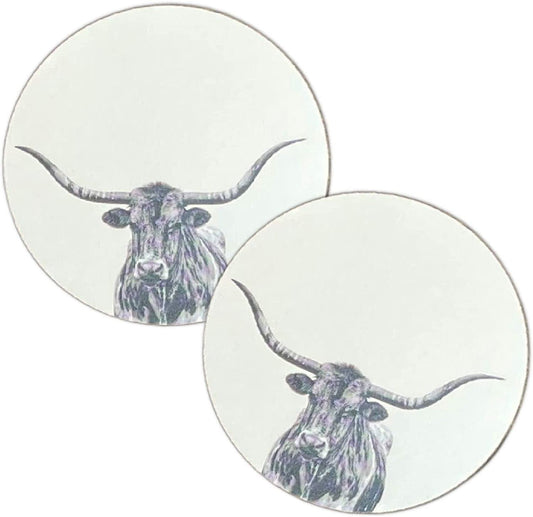 Longhorn Cardstock Cutouts for Freshies | 12 Pack | 2.5" Inch Circles | Freshie Supplies | Western Designs