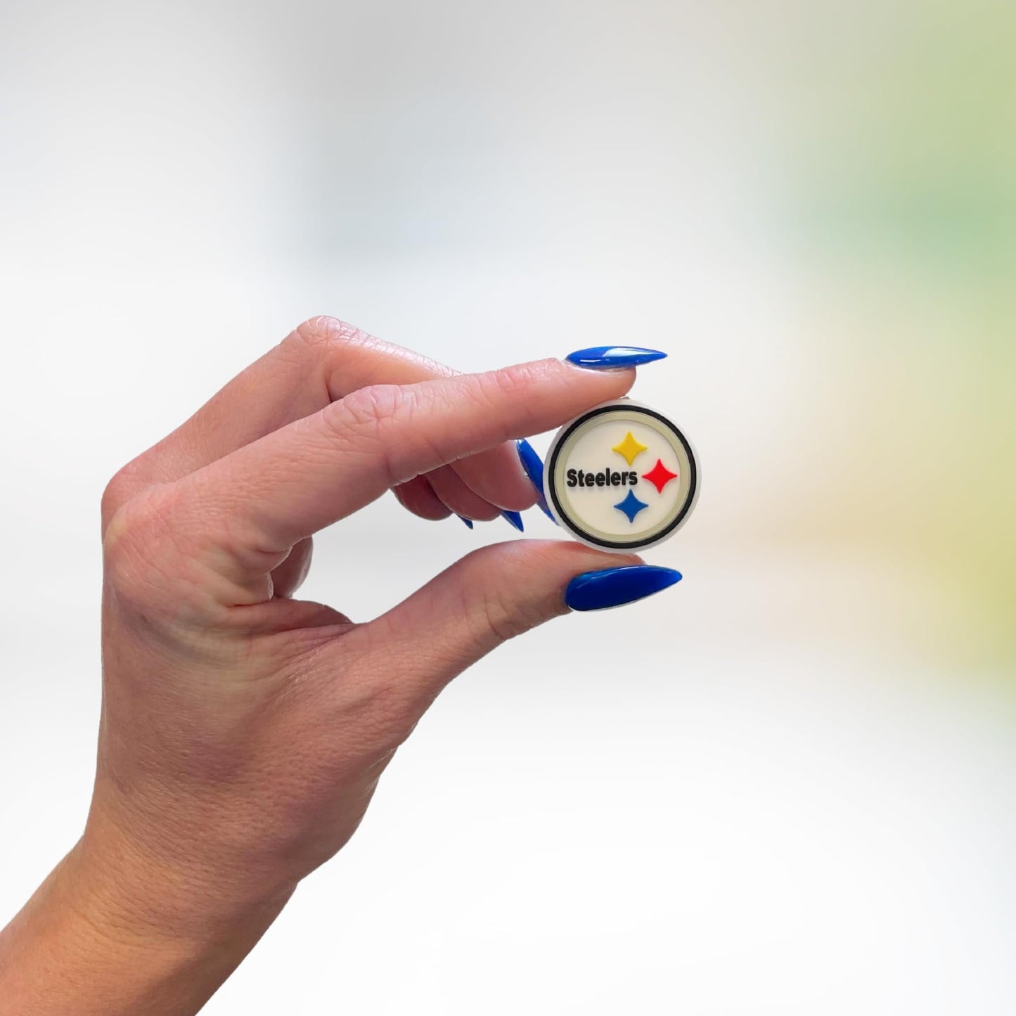 Pittsburgh Focal Bead Sports Football Logo 12pk 1.1” for Bulk Keychains Silicone Charm Steeler Beadable Pens Freshie Hangers Game Day Pro