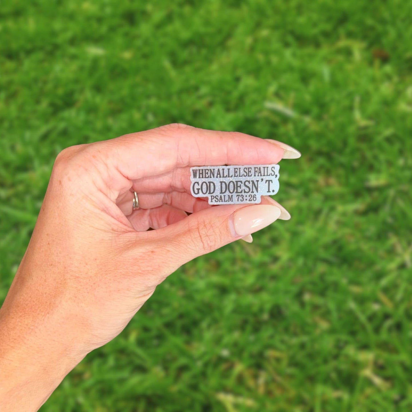 When All Else Fails God Doesn’t Psalms 73:26 Glow in The Dark Silicone Focal Bead 12pk 4x1.2cm Bulk Bible Verse Christian Encouragement Quote for Beadable Pen Keychain Freshie Hanger