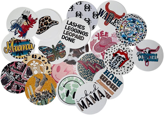 Cardstock Cutouts for Freshies | 12 Pack | 2.5" Inch Circles | Freshie Supplies | Mixed Pack of 12 Designs