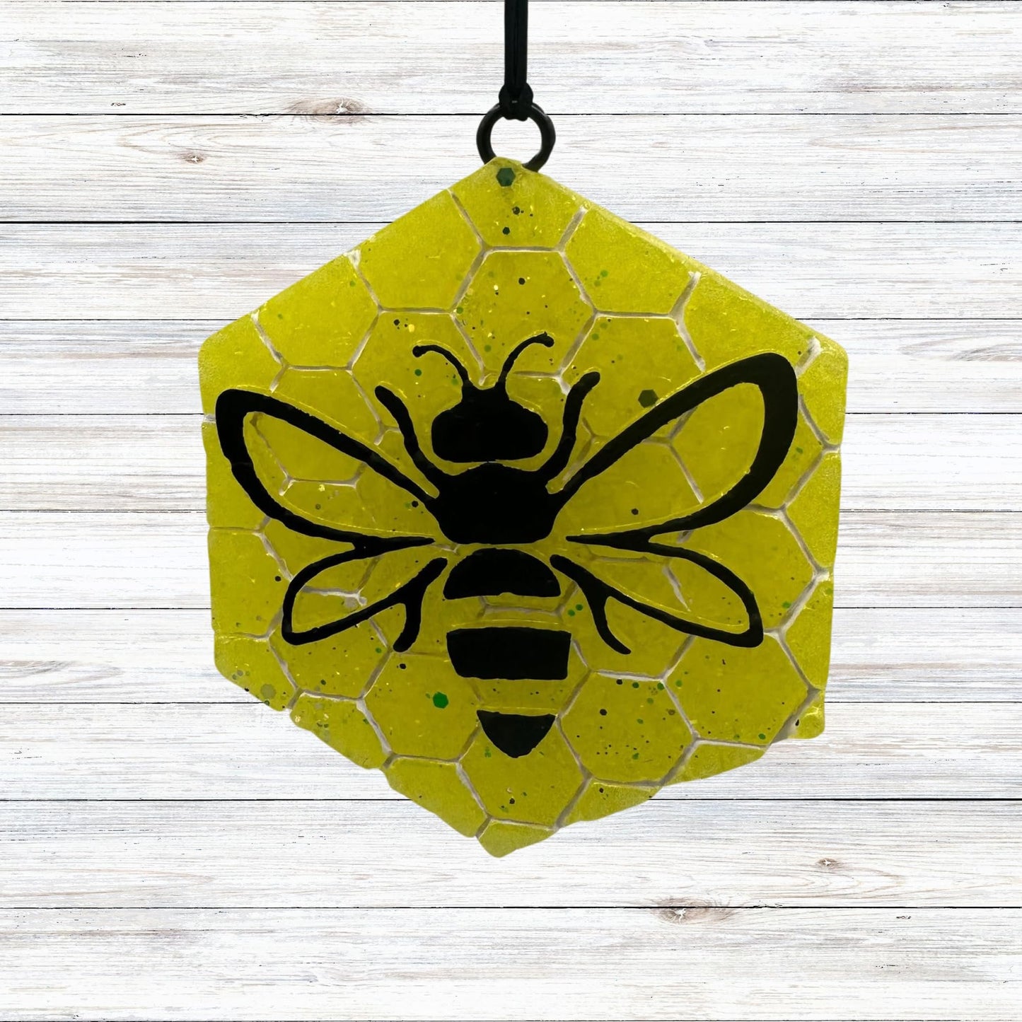 Honeycomb with Bee Car Freshie Silicone Mold 4.1x3.5x0.8” Bug Honey Insects Lover Summer Aroma Beads Scented Oven Safe