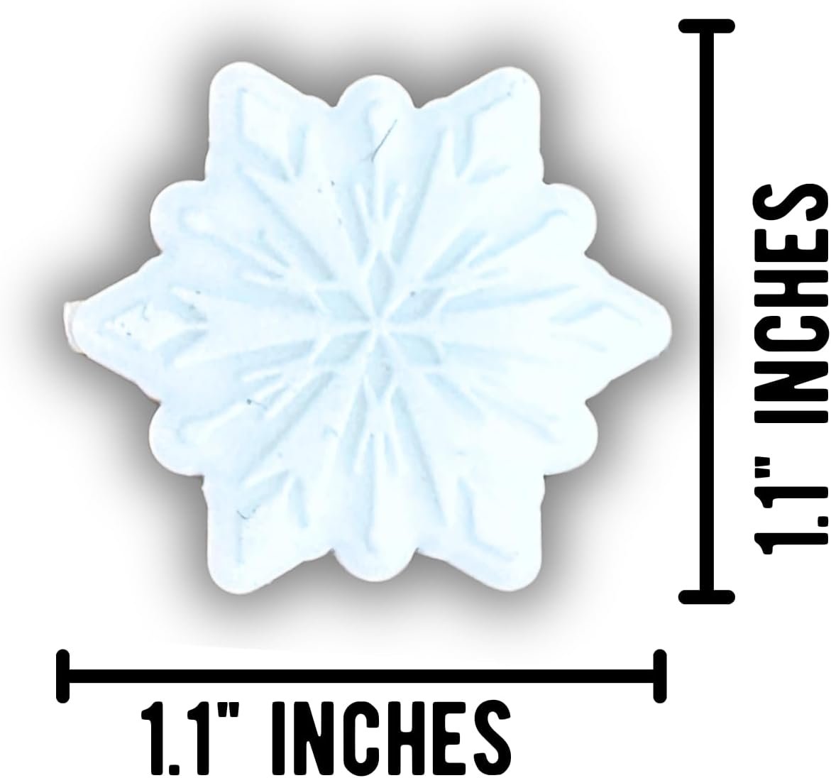 Lashicorn White Snowflake Silicone Focal Bead | 12 Pack Christmas Holiday Winter for Freshie Hangers Beaded Pens 1.1” Wholesale Bulk Keychain Brushes