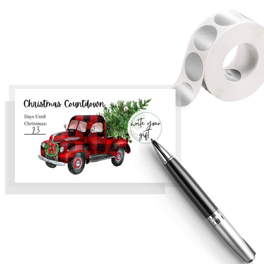 Christmas Scratch Off Discount Cards - Plaid Truck