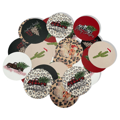 Classic Christmas Round Cardstock | 24 pk