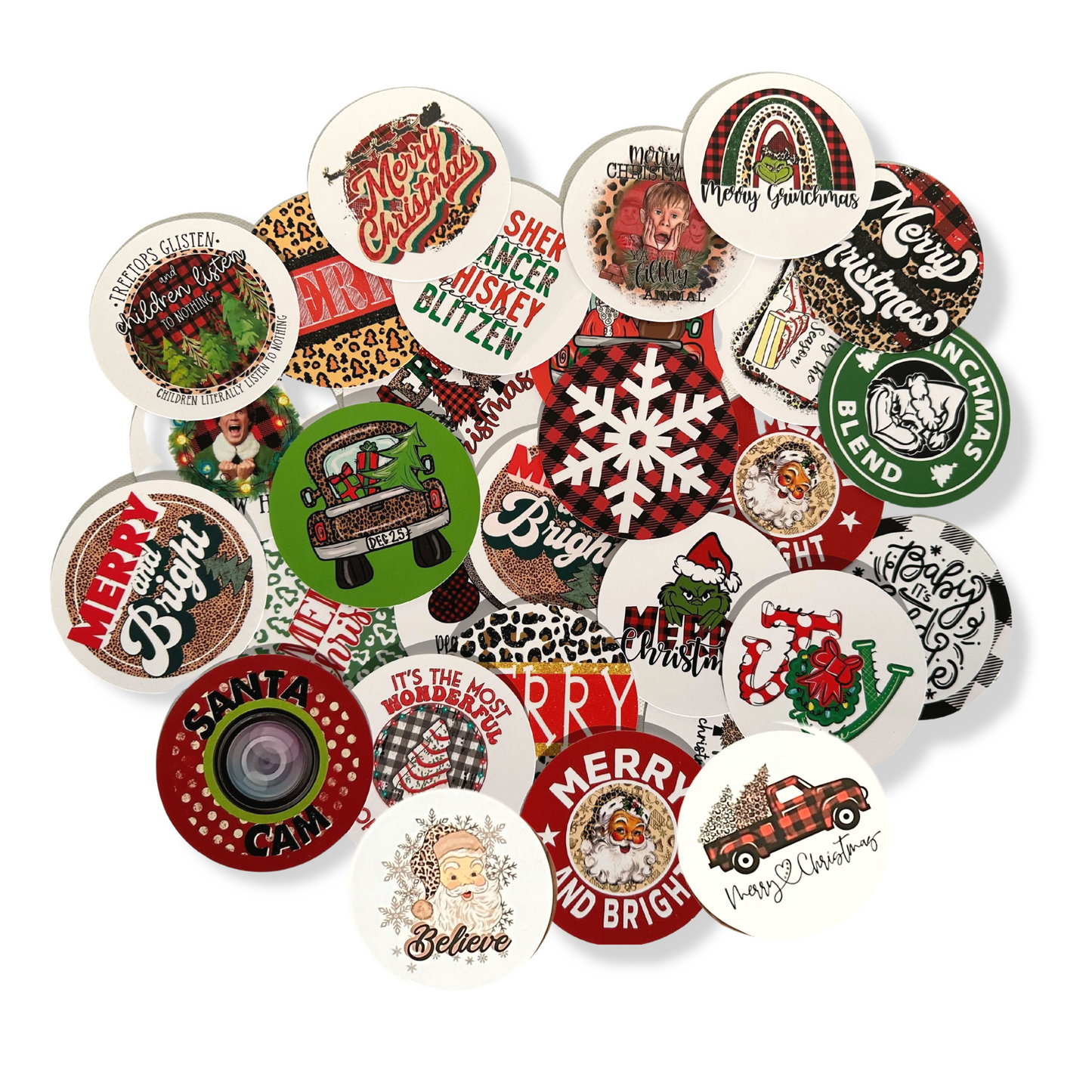 Christmas Round CardStock| 32 pk  mixed