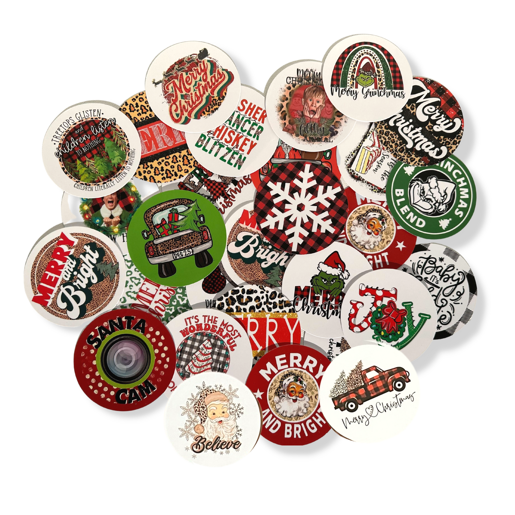  Grinch Freshie Cardstock Circles Cutouts Rounds 2” inches, 24  pk mixed