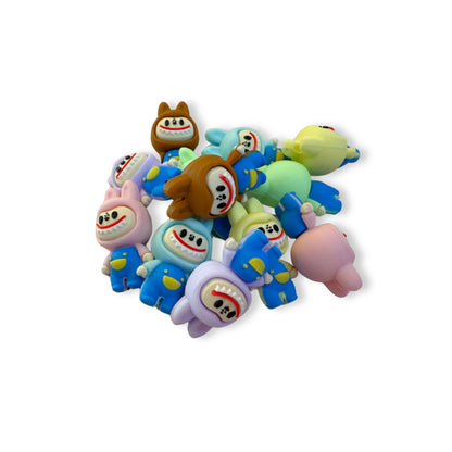 La bu bu  Silicone Focal Bead 12pk Mixed