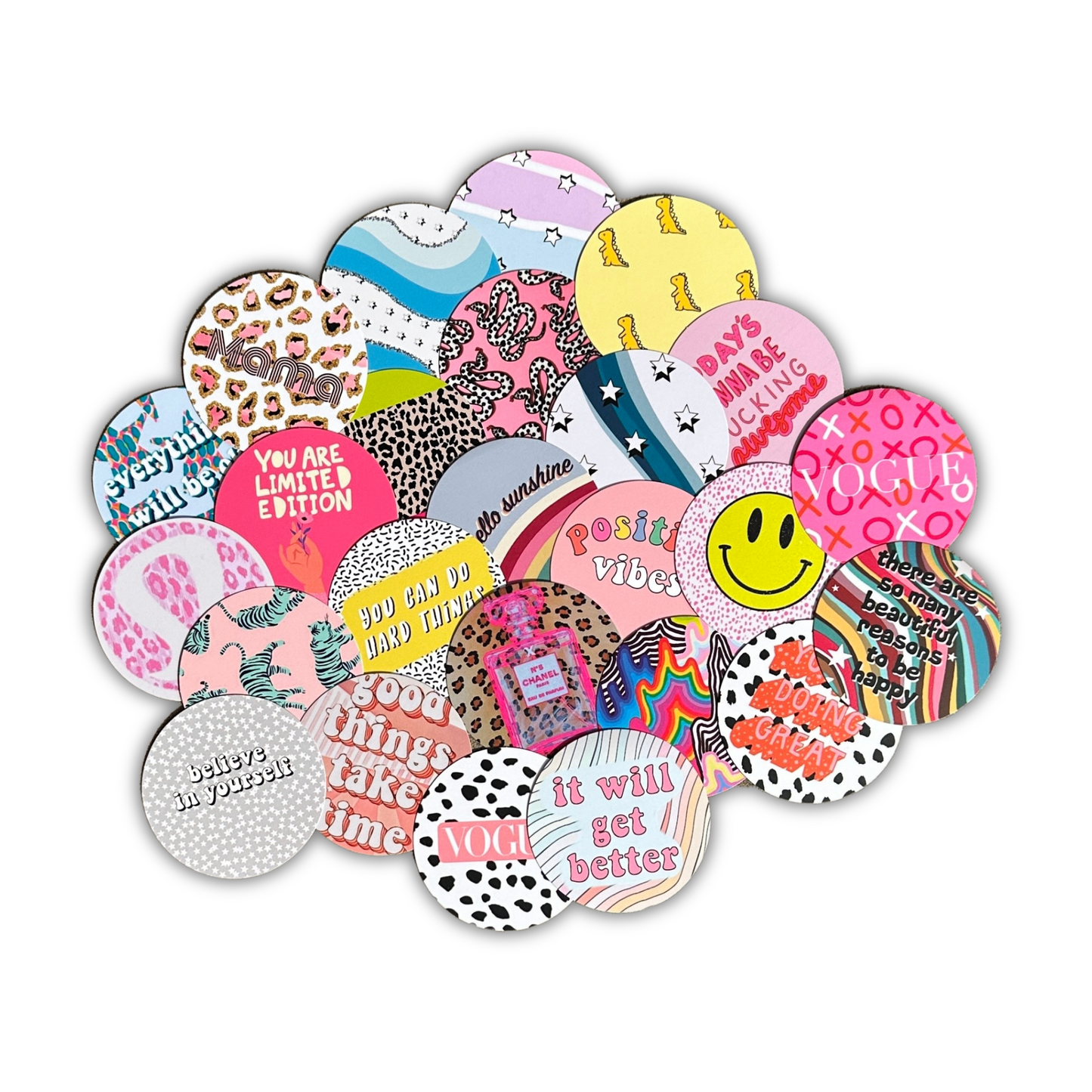 Trendy Freshie Cardstock Cutout Rounds | 25 pk