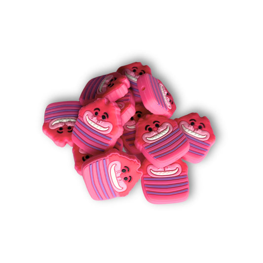 Alice in Wonderland Cheshire Cat Silicone Focal Bead 12 pk