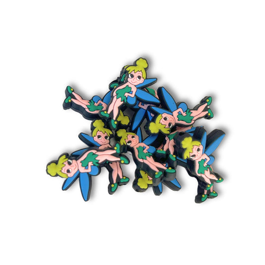 Tinkerbell Neverland Character Fairy Green Focal Freshie Silicone Bead 12 pk