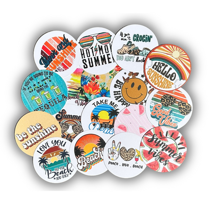 Summer Freshie Cardstock Cutouts Rounds| 12 pk