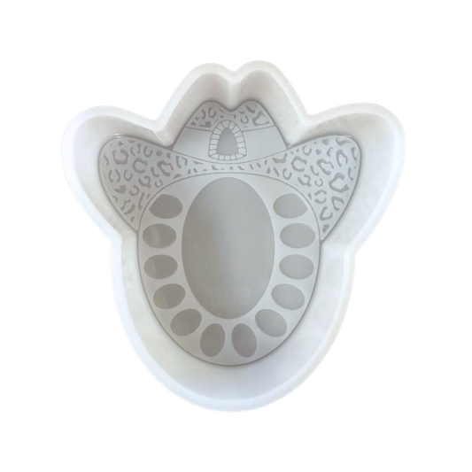 Leopard Cowboy Hat with Conch Turquoise Squash Silicone Mold