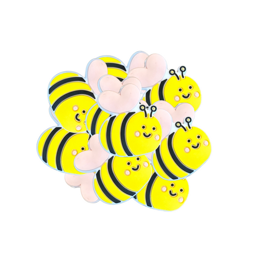 Bumble Bee Silicone Focal Bead | 12 Pack