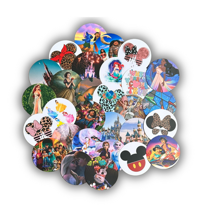 Magical Mouse Princess  Cardstock Cutouts Rounds  | 12 pk Mixed