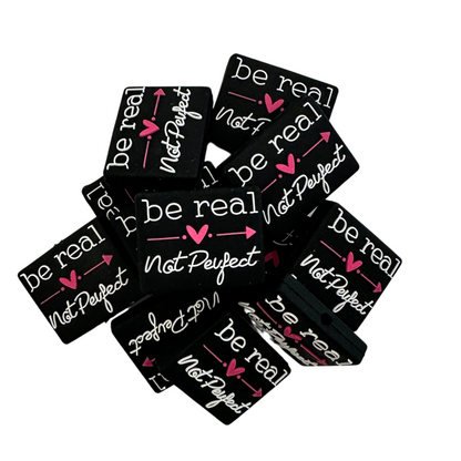 Be Real Not Perfect Silicone Focal Bead | 12 Pack