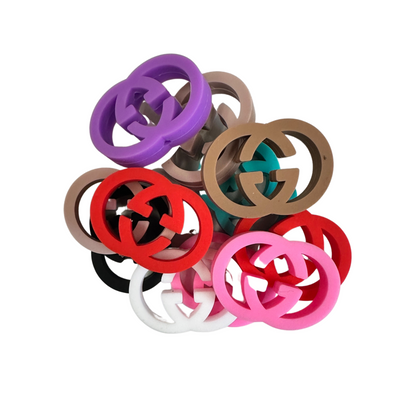 Luxury Boujee Brand G Focal Beads Silicone | 12 pk