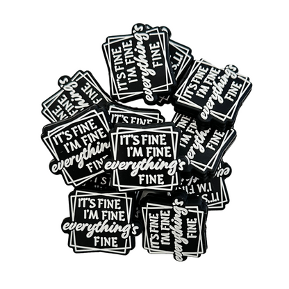 It’s Fine I’m Fine Silicone Focal Bead | 12 Pack