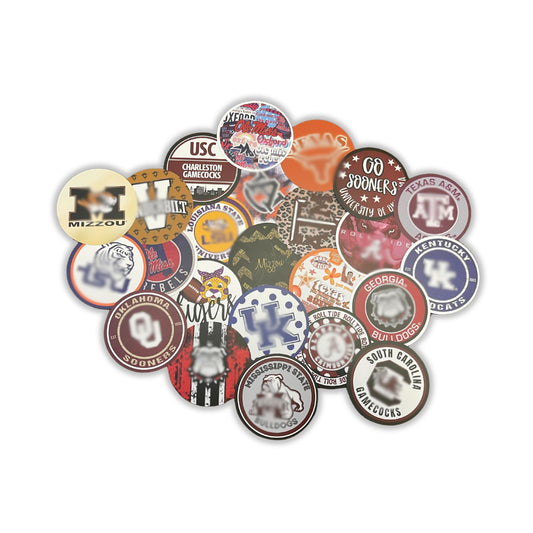 SEC Football Teams 2.5” Cardstock Freshie Rounds 24 pk