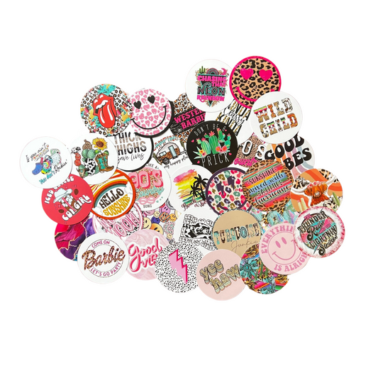 Cute Trendy Cardstock Cutouts Rounds 2” inch Mix Designs | 32 pk