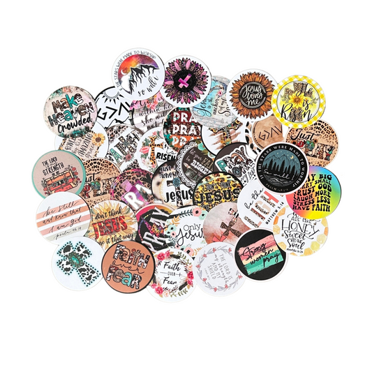 Religious Christian  Cardstock Cutouts Rounds Mix | 32 pk