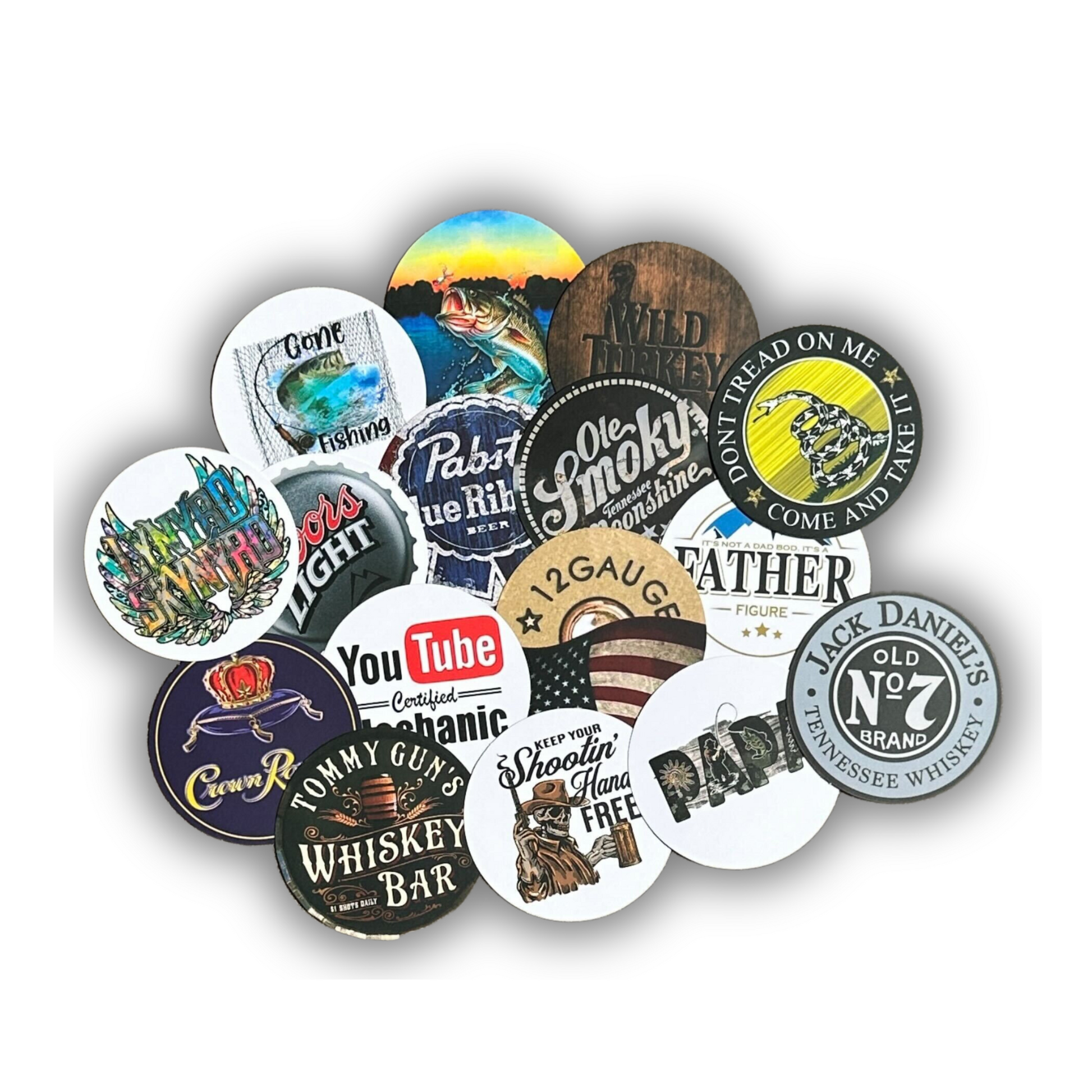 Manly Freshie Cardstock Cutout Rounds