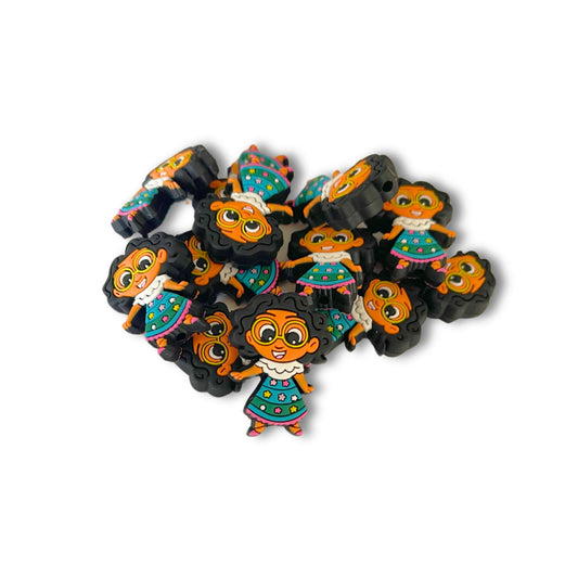 Encanto Movie Mexican Character Silicone Focal Beads 12 pk