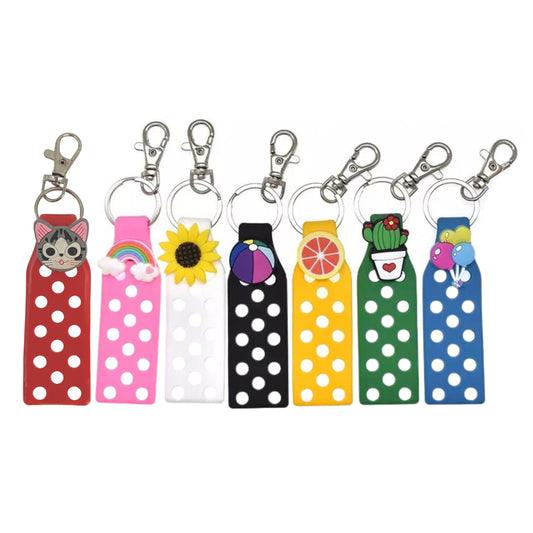 Shoe Charm Keychain Holder- Black and White