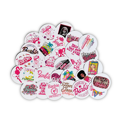Pink Fashion Doll Freshie Cardstock Cutout Rounds | 30 pk Mixed Pack