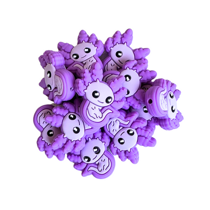 Purple Axolotl Focal Beads Silicone