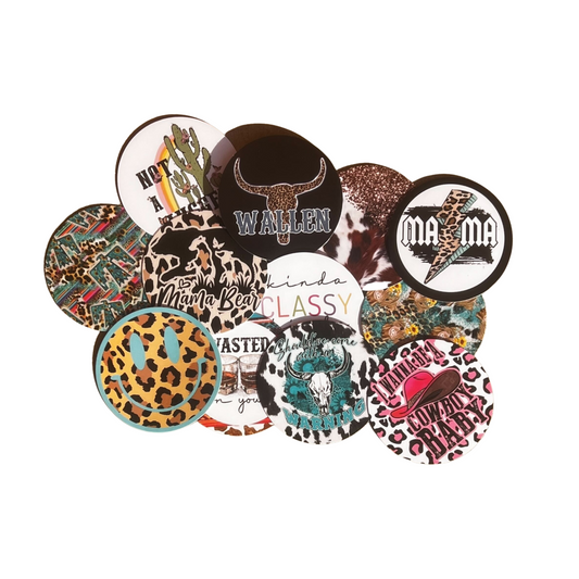 Western Cardstock Cutouts Rounds  Random Mix | 12 pk