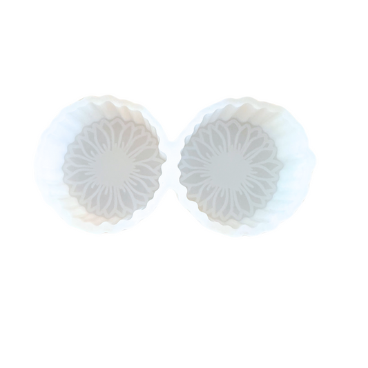 Sunflower Double Vent Clip Freshie Silicone Mold 2 x 2 x 0.8”