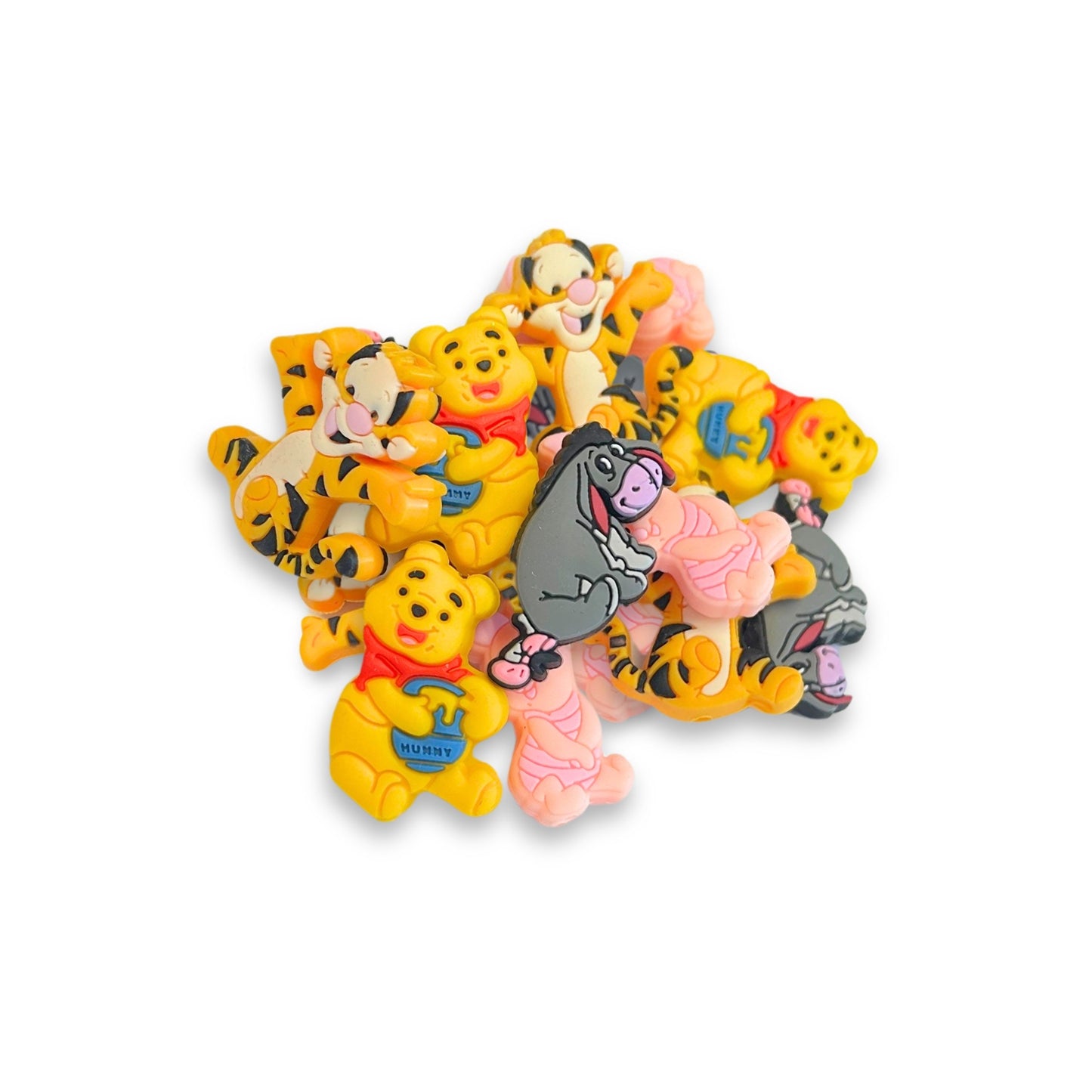 Winnie The Pooh Silicone Focal Beads | 12 Mixed Pack