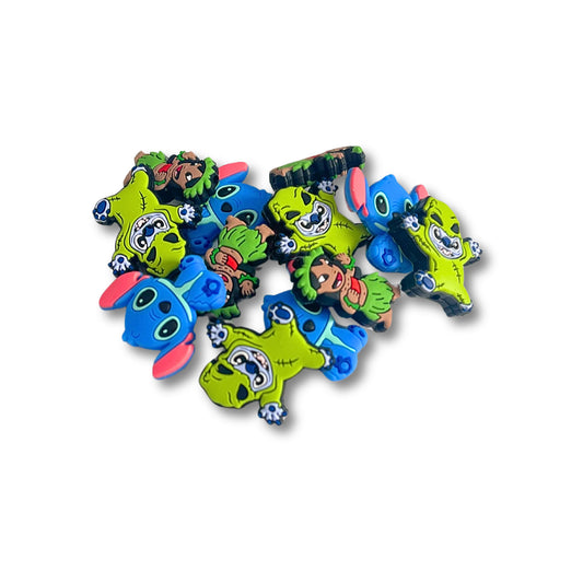 Ohana Blue Movie Characters Popular Silicone Focal Bead Island | 12pk