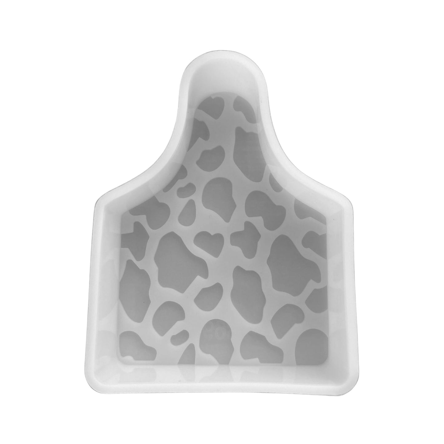 Cow Ear Tag Shaped with Cow Print Silicone Mold