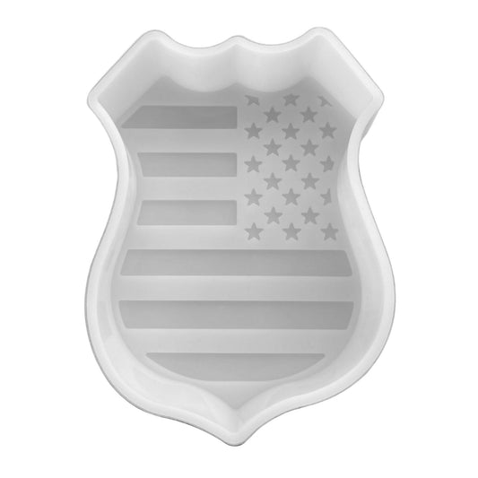 Police Badge with American Flag Silicone Mold