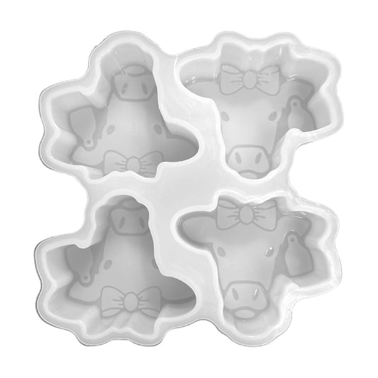 Cow with Ear Tag Silicone Mold Tray