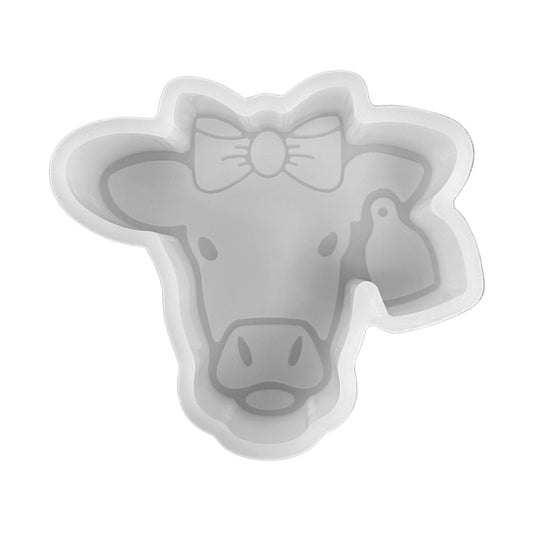 Cow with Ear Tag Silicone Mold - Vent Clip Size