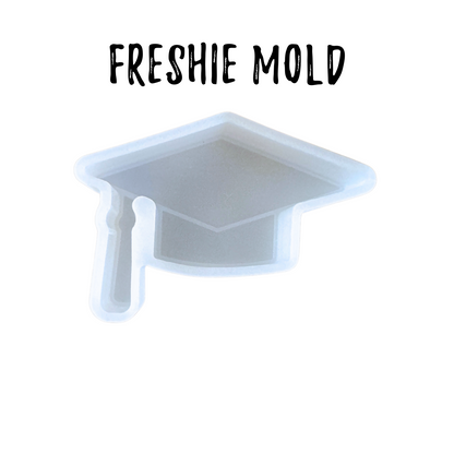 Graduation Cap Freshie Silicone Mold 2.5 x 3.75 x 0.8”