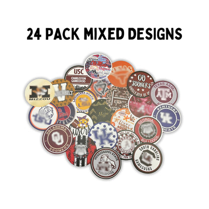 College Football  Cardstock Rounds 24pk