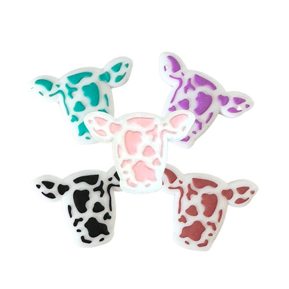 Cow Silicone Bead Mixed Assorted Set | 12 pk