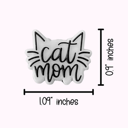 Cat Mom Pet Meow Kitten Silicone Focal Bead | 12pk