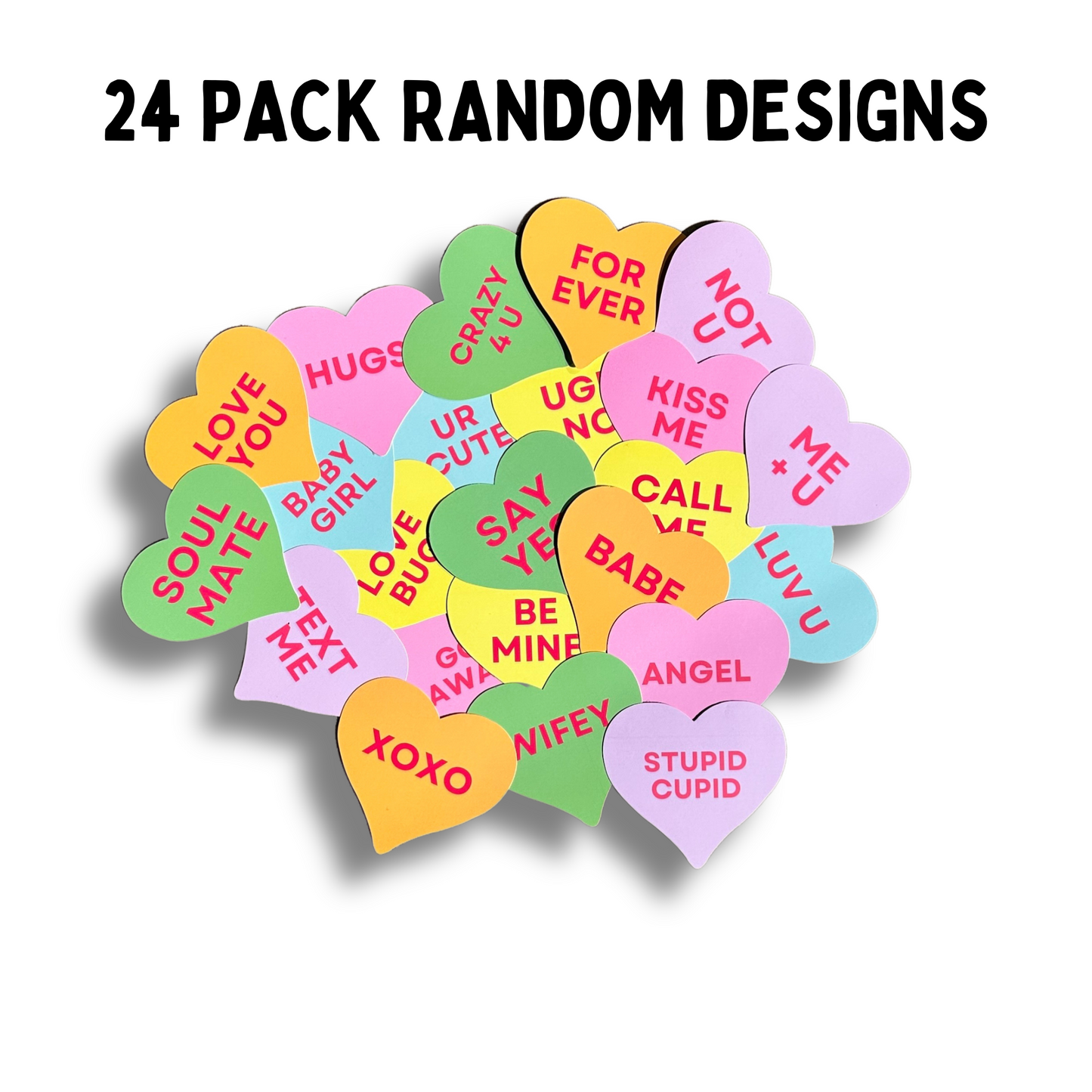 Conversation Hearts Freshie Cardstock Cut Outs 25 pk