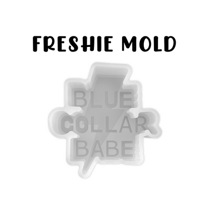 Blue Collar Babe Lightning Bolt Silicone Freshie Mold