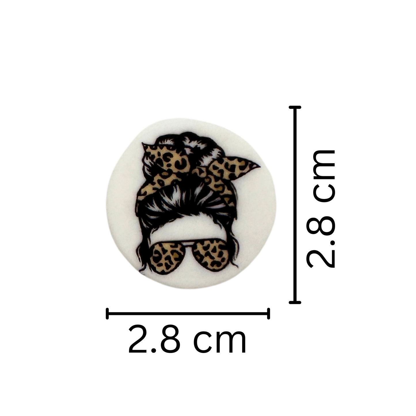 Leopard Mom Bun Sunglasses Messy Hair Silicone Bead| 12 pk