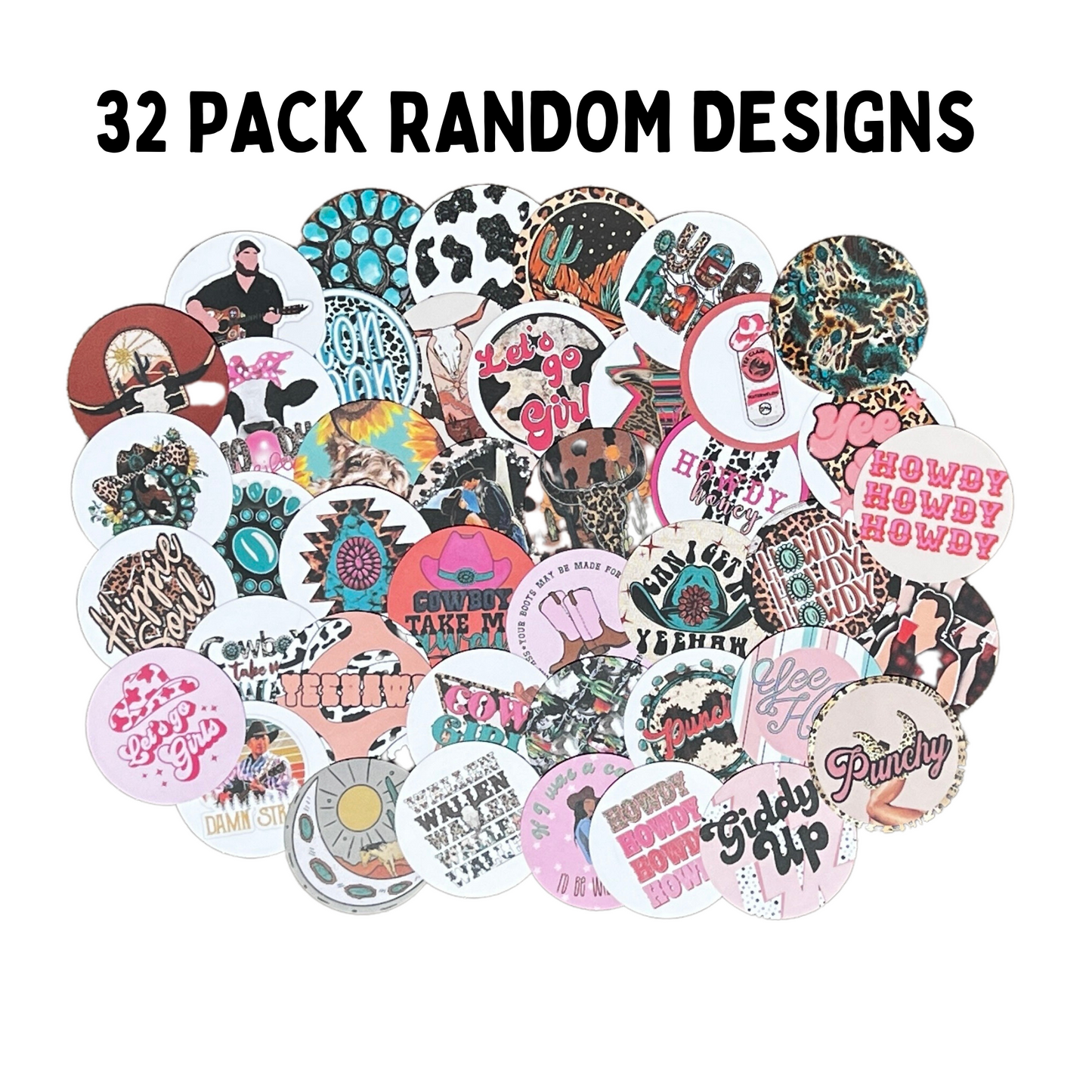 Western Cardstock Cutouts Rounds Random Mix | 32 pk