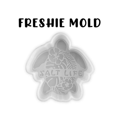 Sea Turtle- Salt Life Silicone Mold Freshie 4.45x4.65x1”