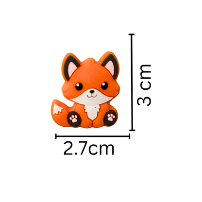 Fox Silicone Bead| 12 pk