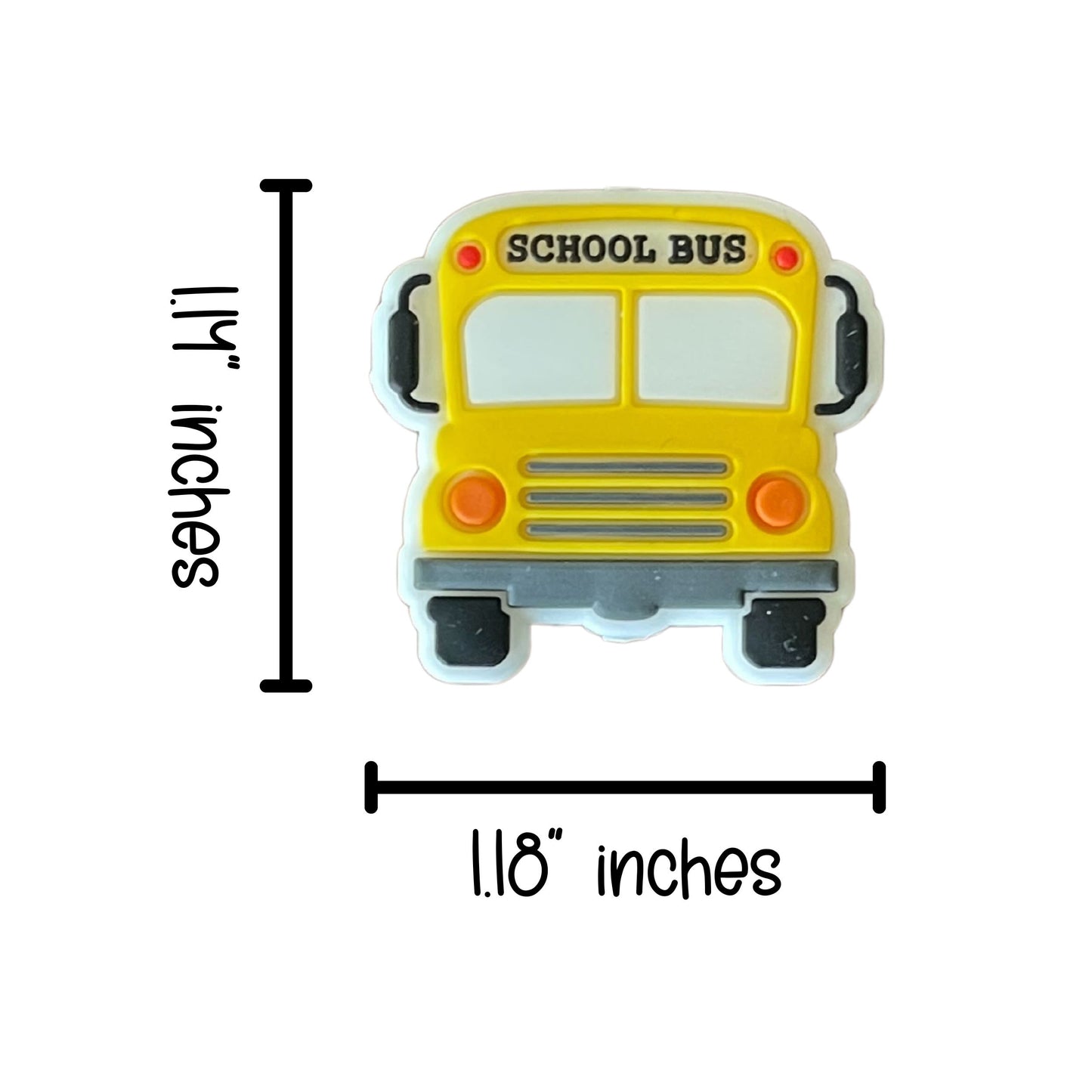 Yellow School Bus Silicone Focal Bead | 12pk